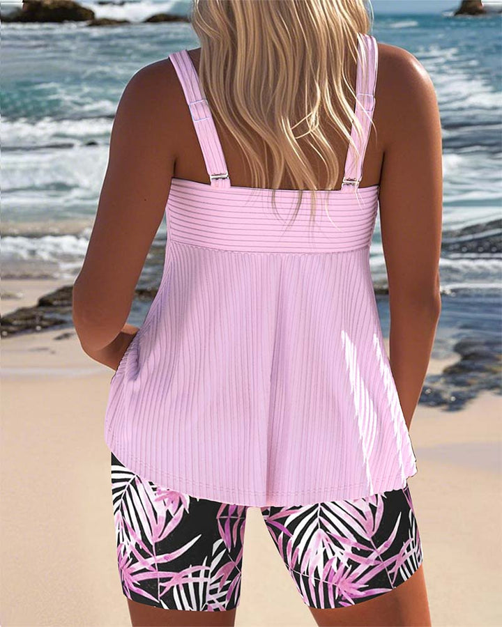 Bright and bold Catherine tankini, a stylish women's swimwear choice.