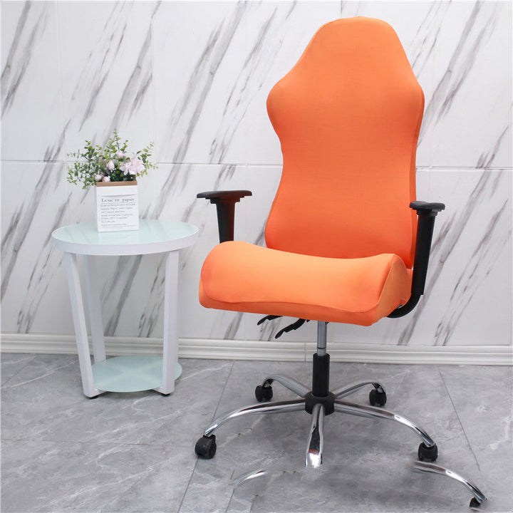Durable elastic gaming chair protector, easy-clean stretch cover for modern home or office.