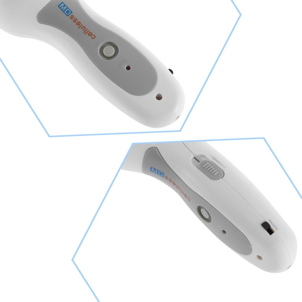 Handheld anti-cellulite body sculpting device, ideal for at-home vacuum massage & skin toning.