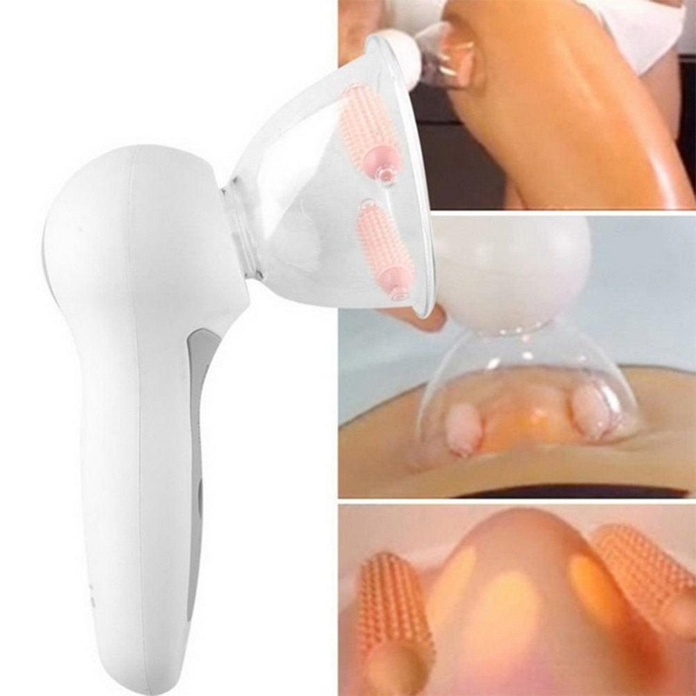 Compact unisex vacuum therapy device designed for home body sculpting & skin firming treatments.