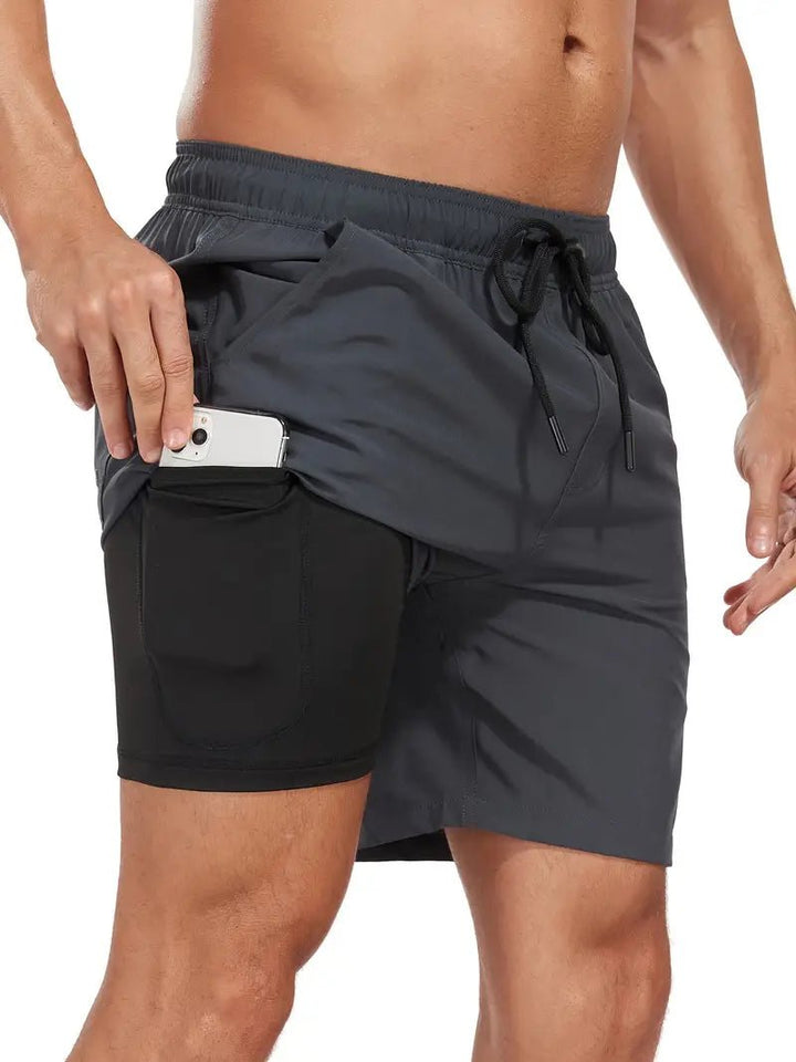 Durable quick-dry athletic swim shorts for men, ideal for frequent pool & beach use.