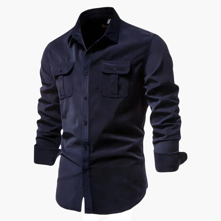 Men's Effortless Long Sleeve Fishing Shirt, relaxed fit with chest pockets for outdoor adventures.