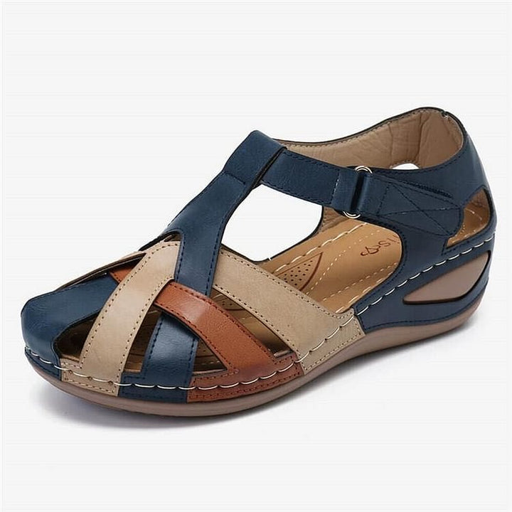Chic women's platform sandals, woven T-strap design for comfort, perfect casual summer footwear.