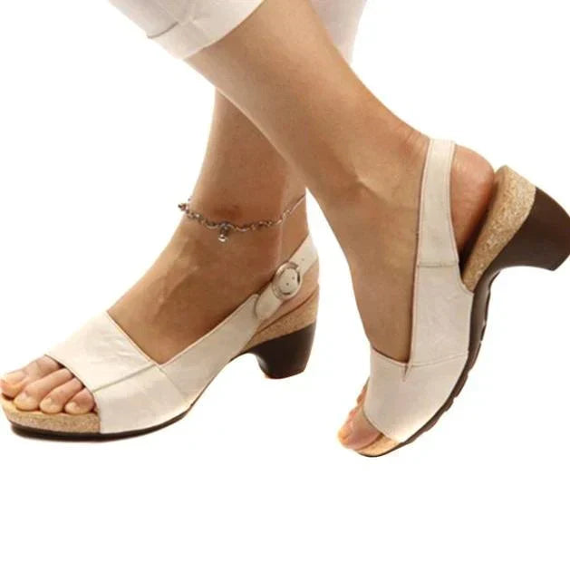 Everyday relaxed platform sandals for women featuring a stylish wedge heel and slingback.