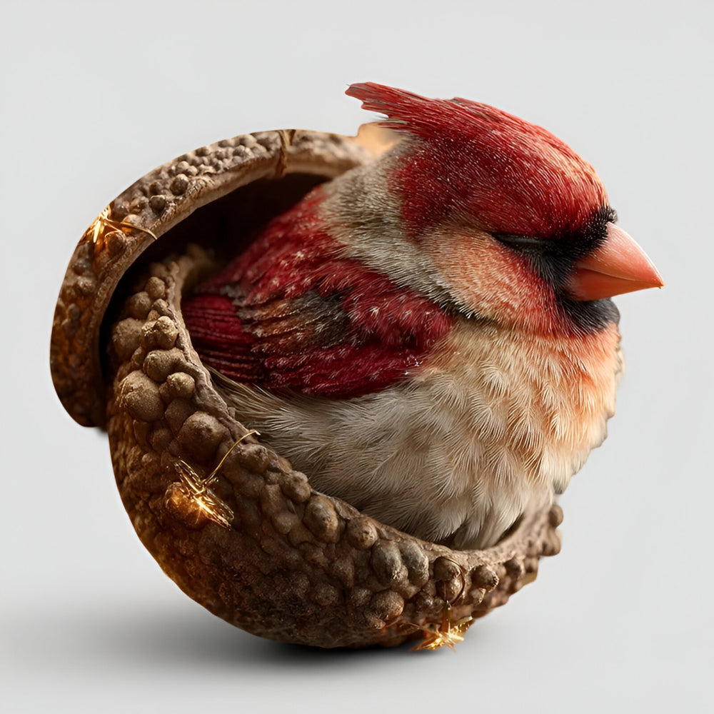 Wise owl acorn Christmas ornament, adding a touch of forest charm to holiday accents
