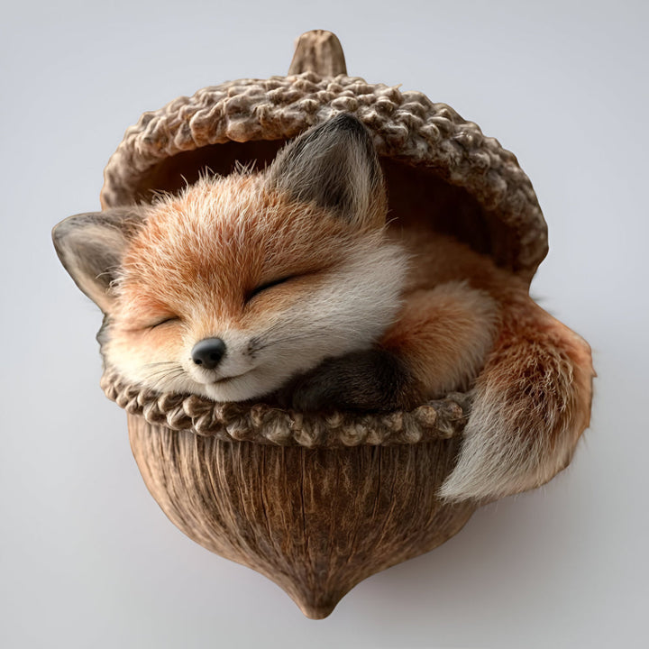 Set of assorted woodland animal acorn Christmas ornaments for a charming display