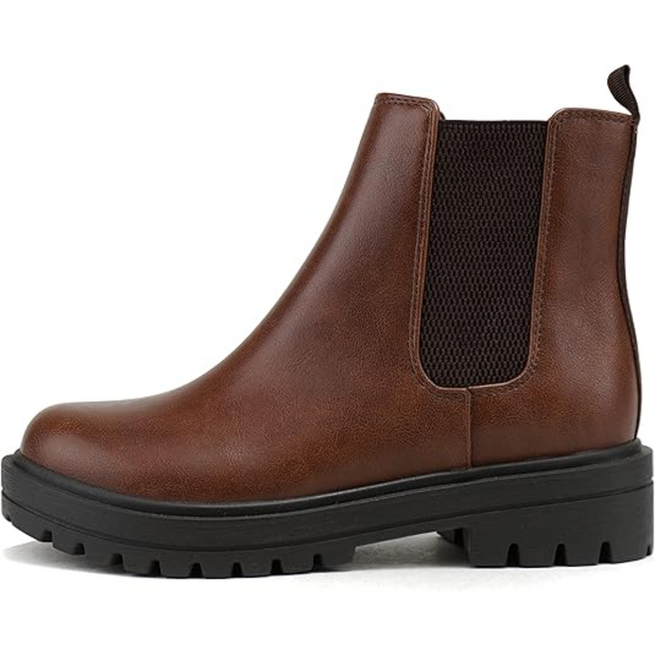 Women's chic low heel Chelsea ankle boots. Essential winter style footwear for comfort & fashion.