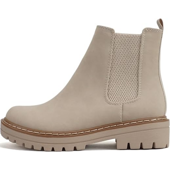 Kailey women's chic low heel Chelsea ankle boots. Stylish & comfortable casual footwear for fall fashion.