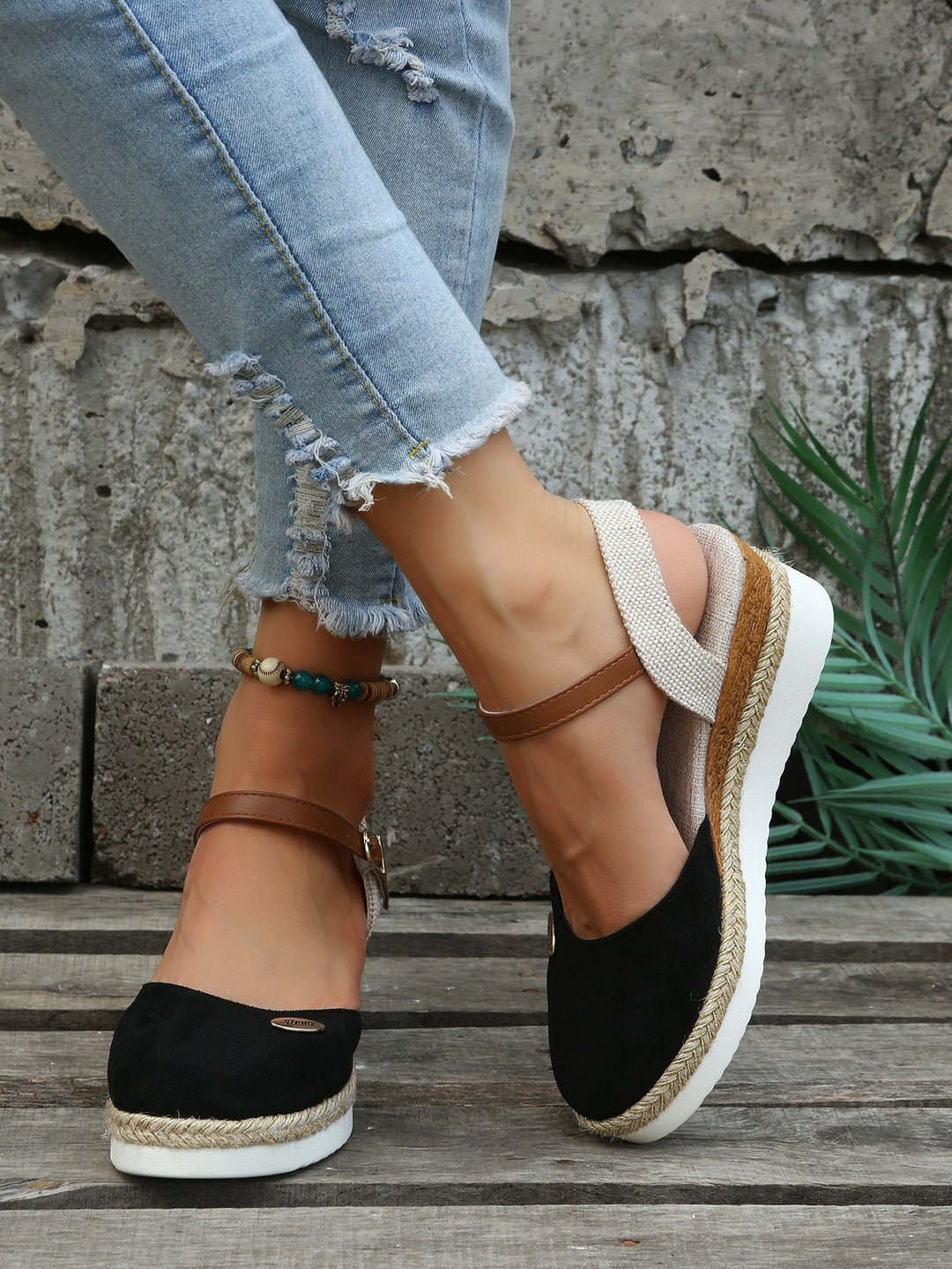 Comfortable slip-on espadrille flats for women, perfect casual summer footwear with arch support.