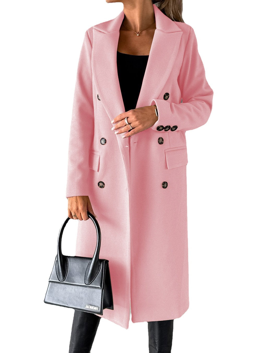 Comfortable brown women's long winter jacket with an oversized fit, ideal for versatile urban wear.