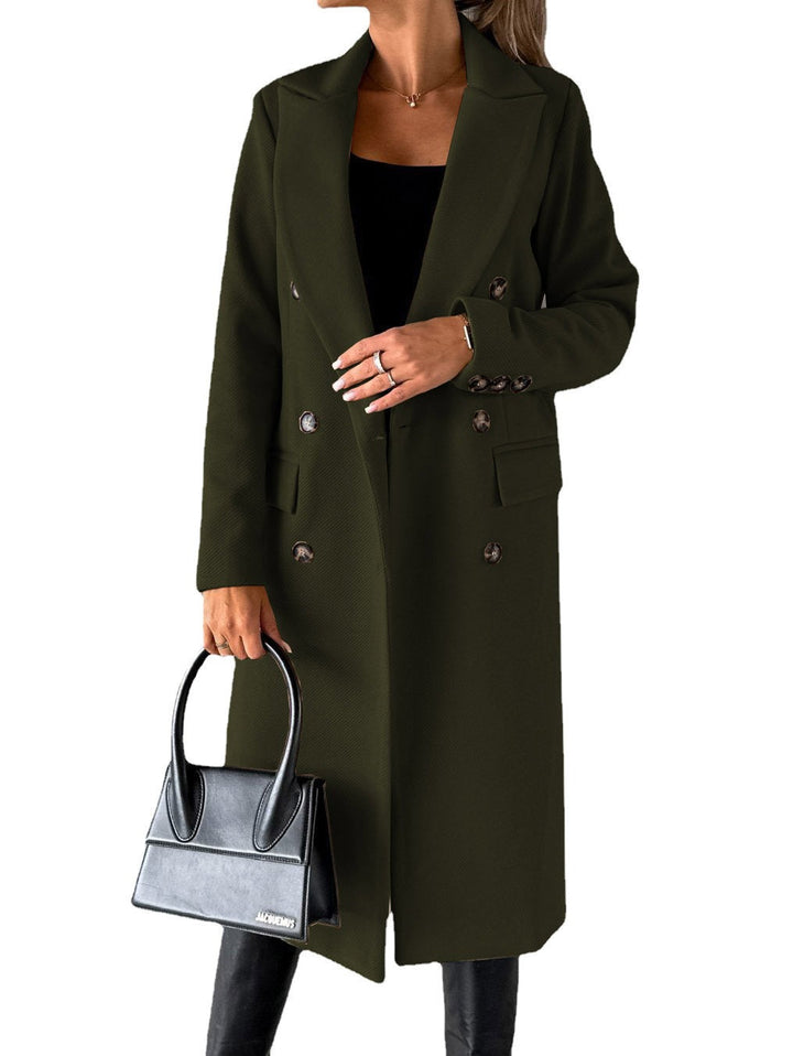 Relaxed fit brown women's winter jacket, long & oversized for ultimate comfort & casual flair.