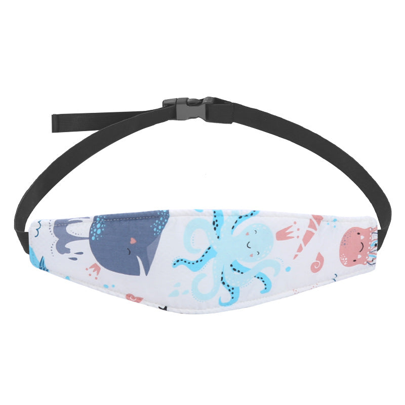Comfortable children's car seat head support, a travel pillow providing essential neck support for peaceful travel.