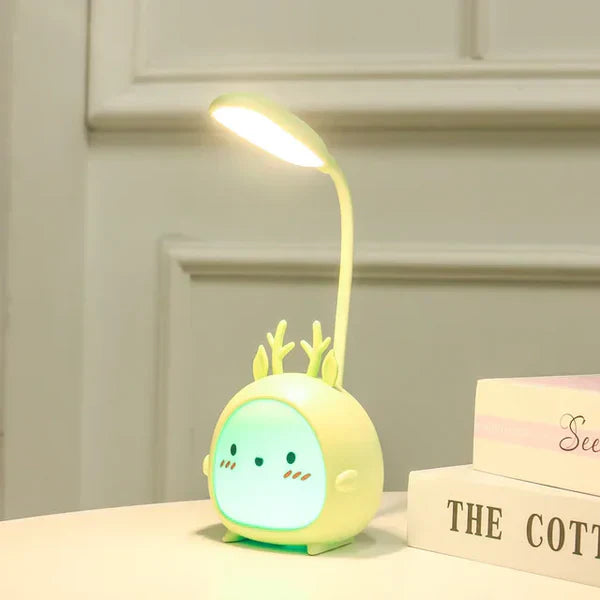 BrightBuddy children's lamp: a safe and fun reading light with an integrated night light.