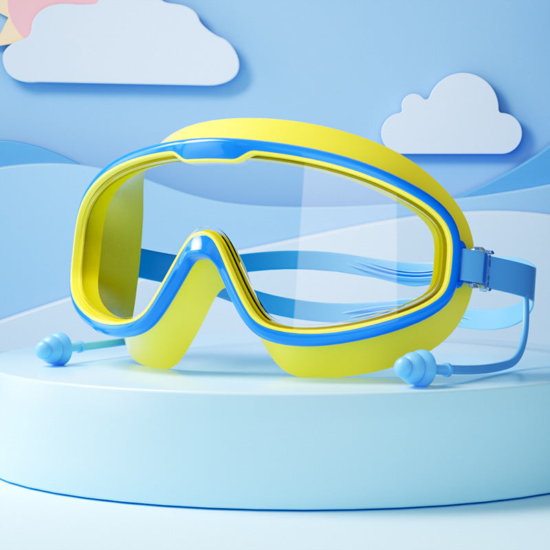 Children's swim goggles with anti-fog lenses for clear vision & comfort. Perfect for kids swimming.