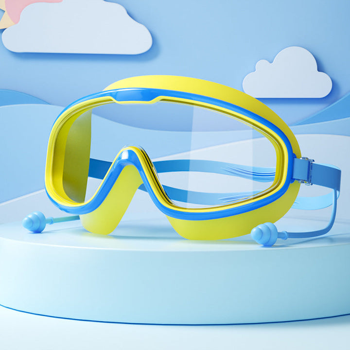 Children's swim goggles with anti-fog lenses for clear vision & comfort. Perfect for kids swimming.