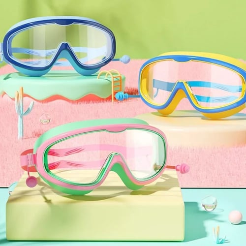 Give kids clear, comfortable vision underwater with these adjustable, anti-fog children's swim goggles.