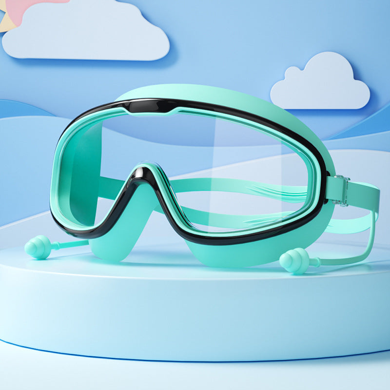 Enjoy clear vision & comfort with these anti-fog children's swim goggles, perfect for happy kids' swimming.