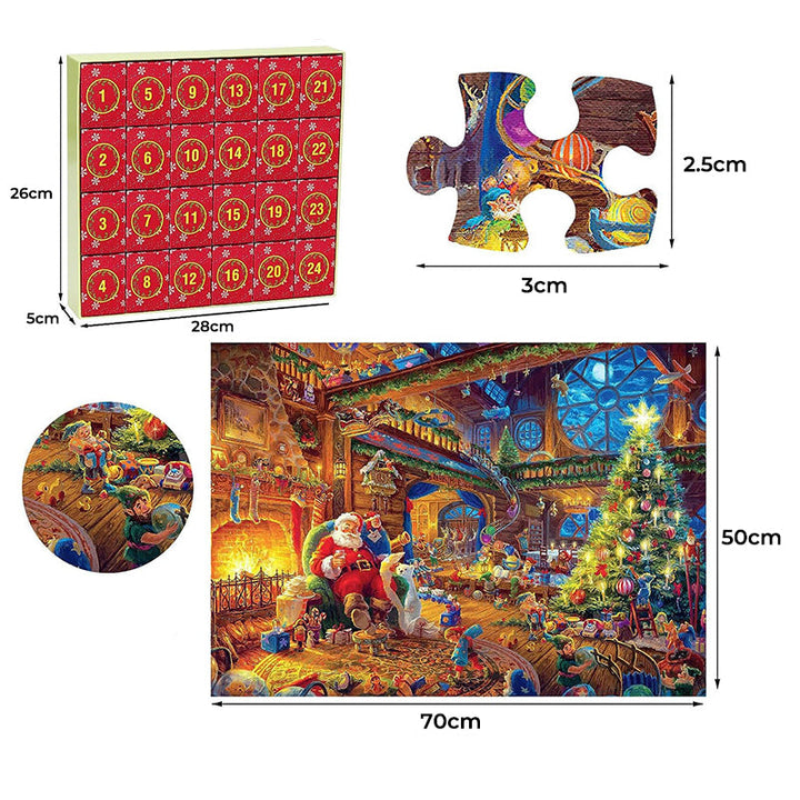 The completed Christmas puzzle from the 24-day Advent Calendar. A festive holiday masterpiece.
