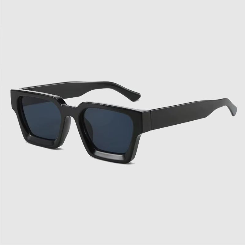 Bold retro chunky square sunglasses featuring dark tinted lenses, a unisex fashion statement eyewear.