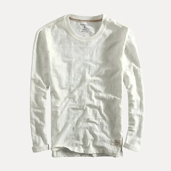 Versatile men's classic long sleeve pullover with a crew neck, perfect for casual style and seasonless comfort.