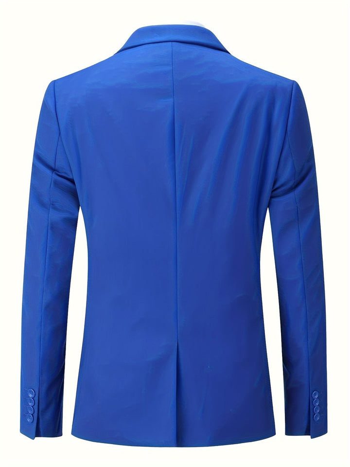 Men's solid color classic blazer, Floris, offering a smart look for business & menswear.