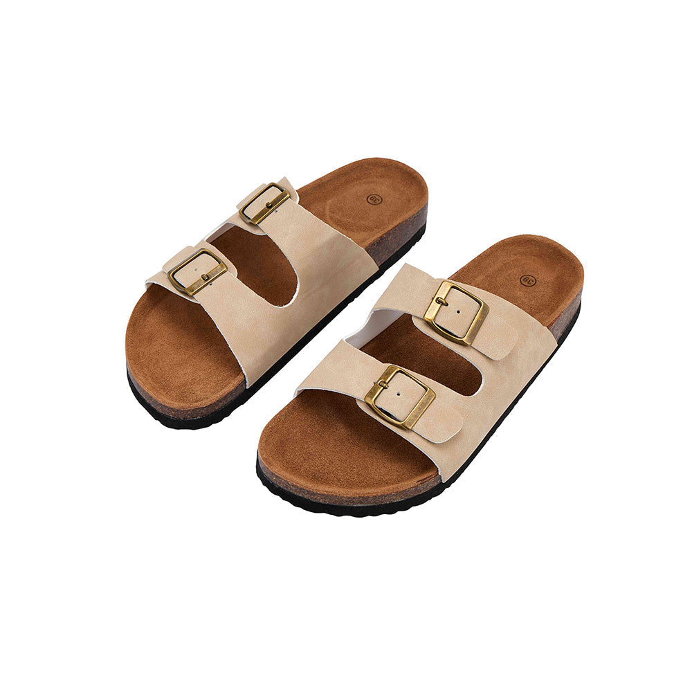 Stylish women's brown classic strap sandals, ideal for everyday fashion & effortless comfort.
