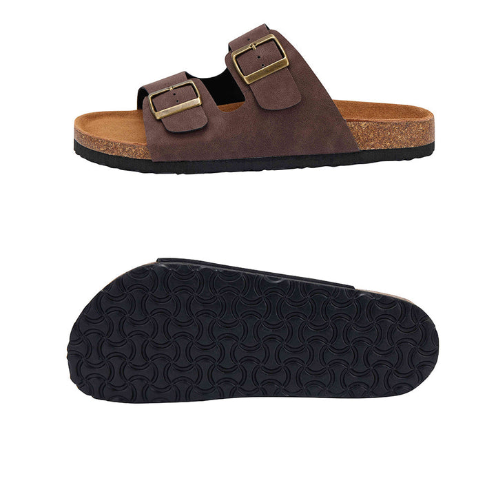 Women's classic strap sandals in beige, designed for ultimate comfort & chic casual summer style.