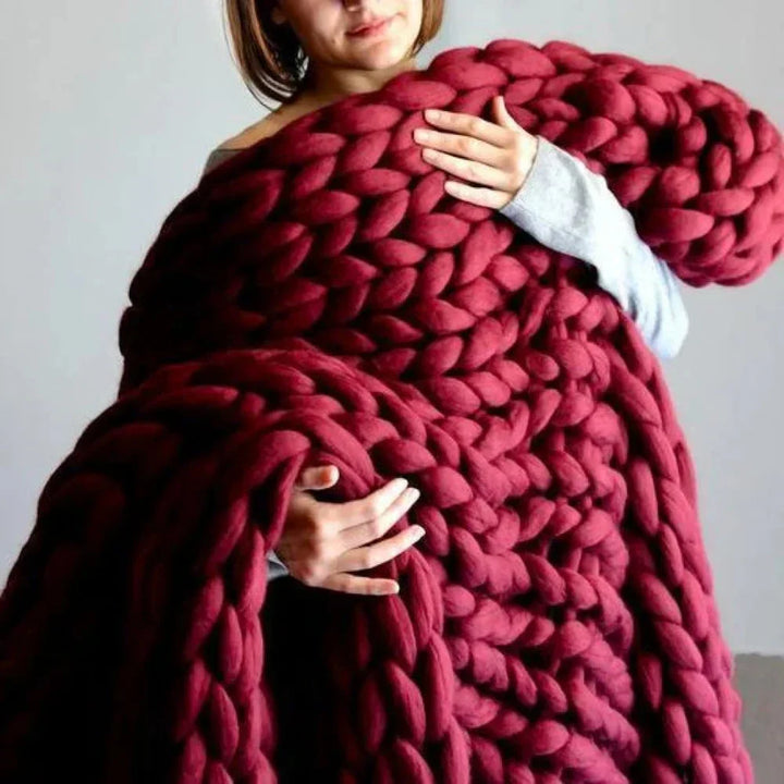 2.2 lb super chunky knitting yarn, essential craft supply for creating warm, stylish home decor.