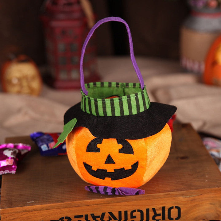 Cute witch-themed kids' Halloween candy bag. Great for trick or treat, party favors, or a gift basket addition.