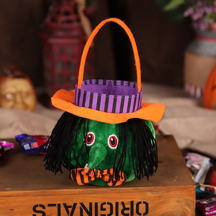 Durable kids' Halloween treat bag for festive trick or treat adventures. Holds plenty of candy, a great party favor.