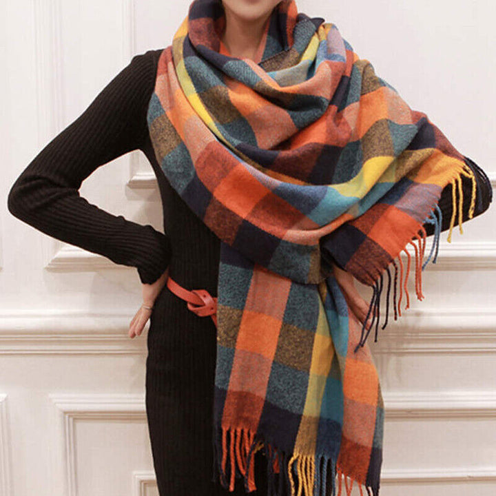 Luxurious women's cashmere scarf, a perfect winter gift for elegant style & warmth.