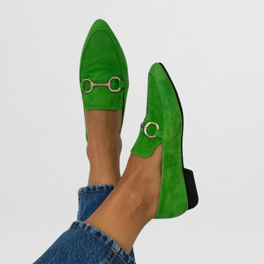 Colorful women's boho moccasins with unique design, comfortable slip-on flats for casual bohemian style.