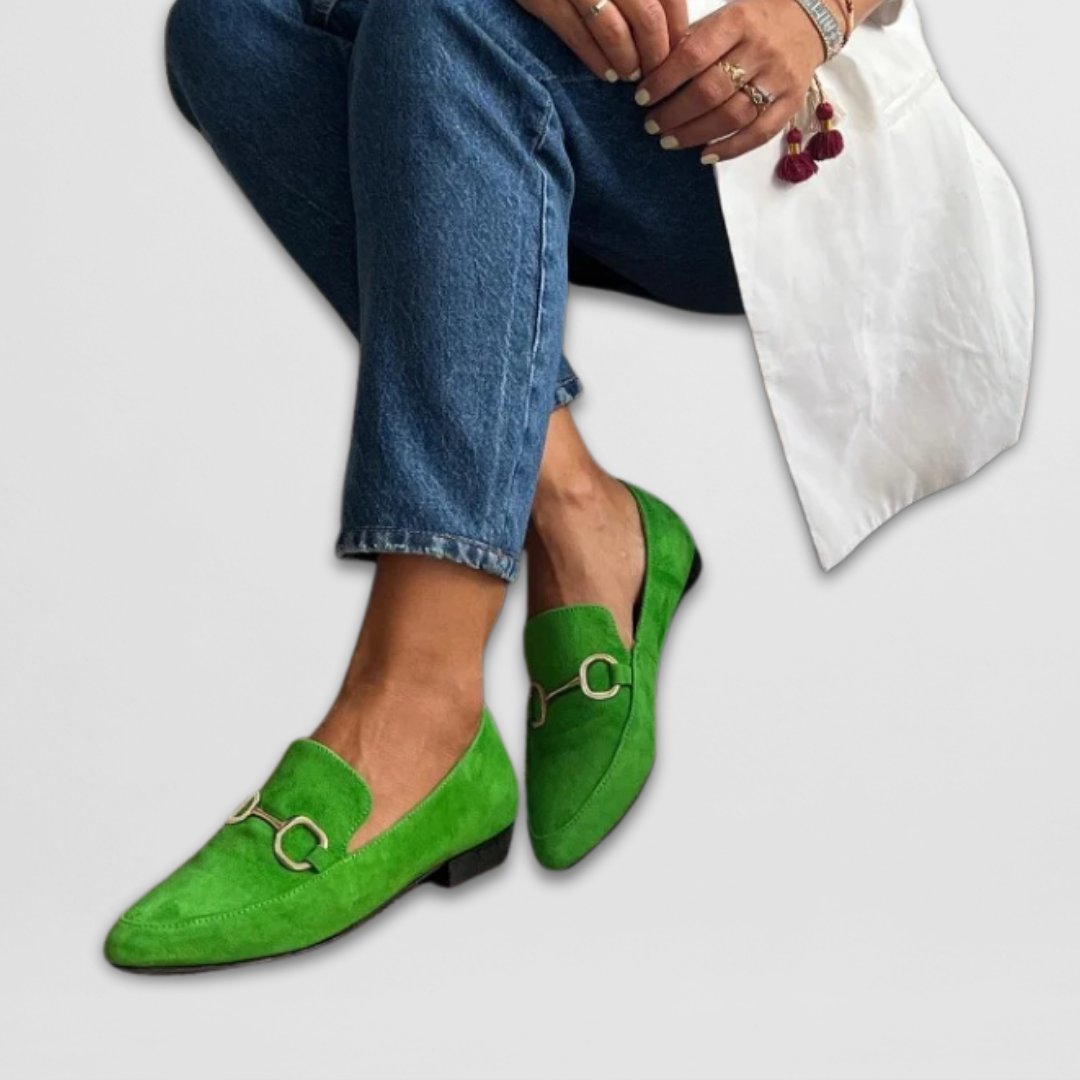 Lightweight women's moccasins, colorful bohemian style flats, flexible footwear for everyday comfort.
