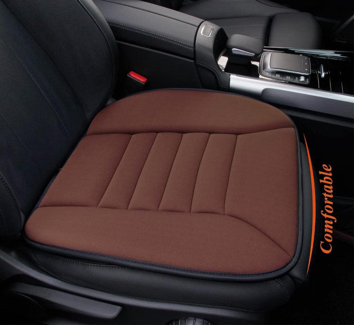 Automotive seat pad with memory foam, offering superior driving comfort & back support for any vehicle.