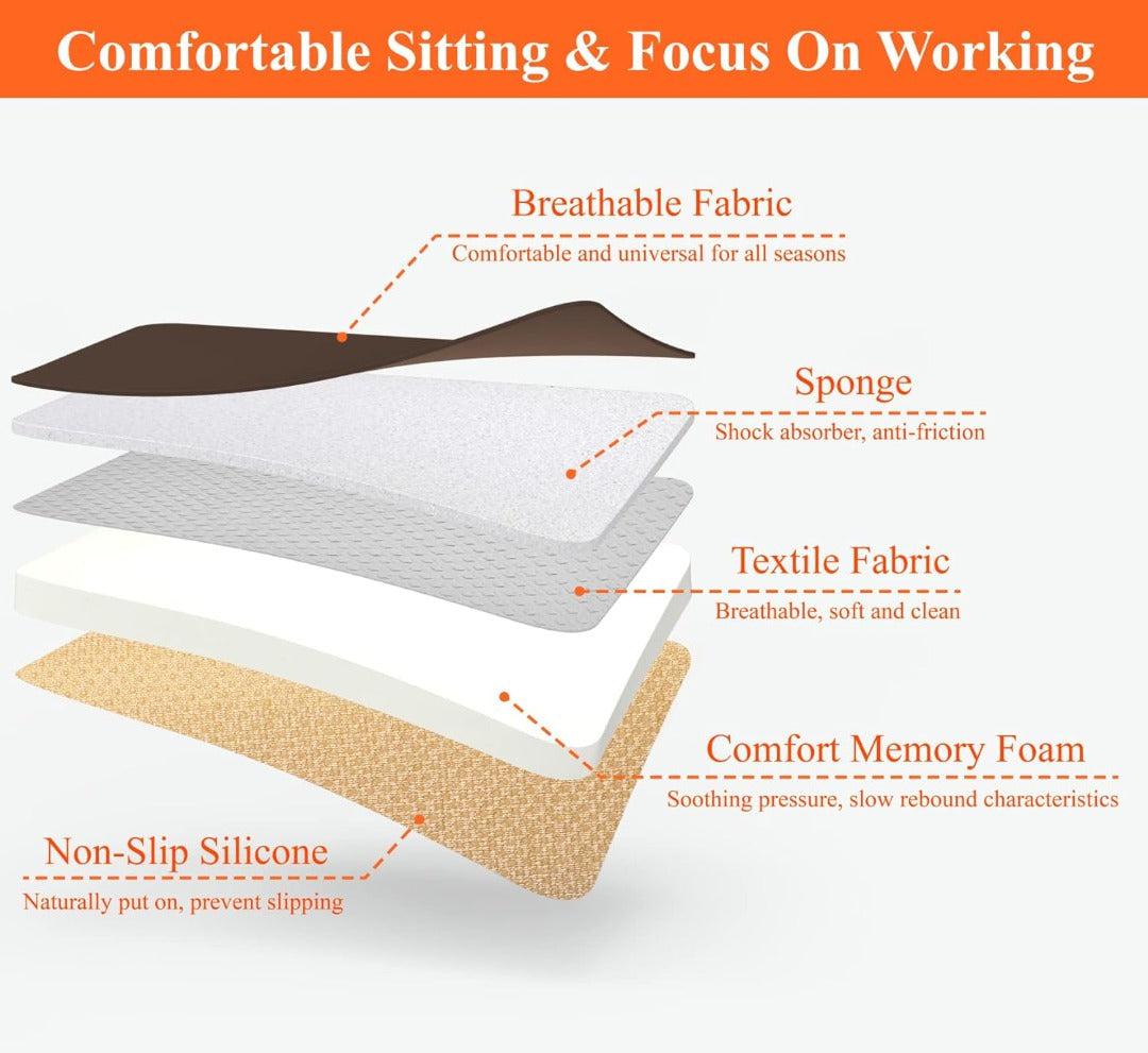 High-density memory foam car accessory. Provides excellent back support & driving comfort.