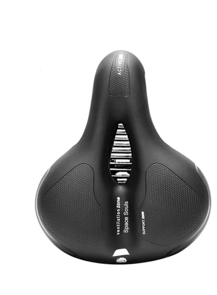 Premium outdoor gear: a comfortable waterproof bike saddle. Universal fit for pain-free road & mountain cycling.