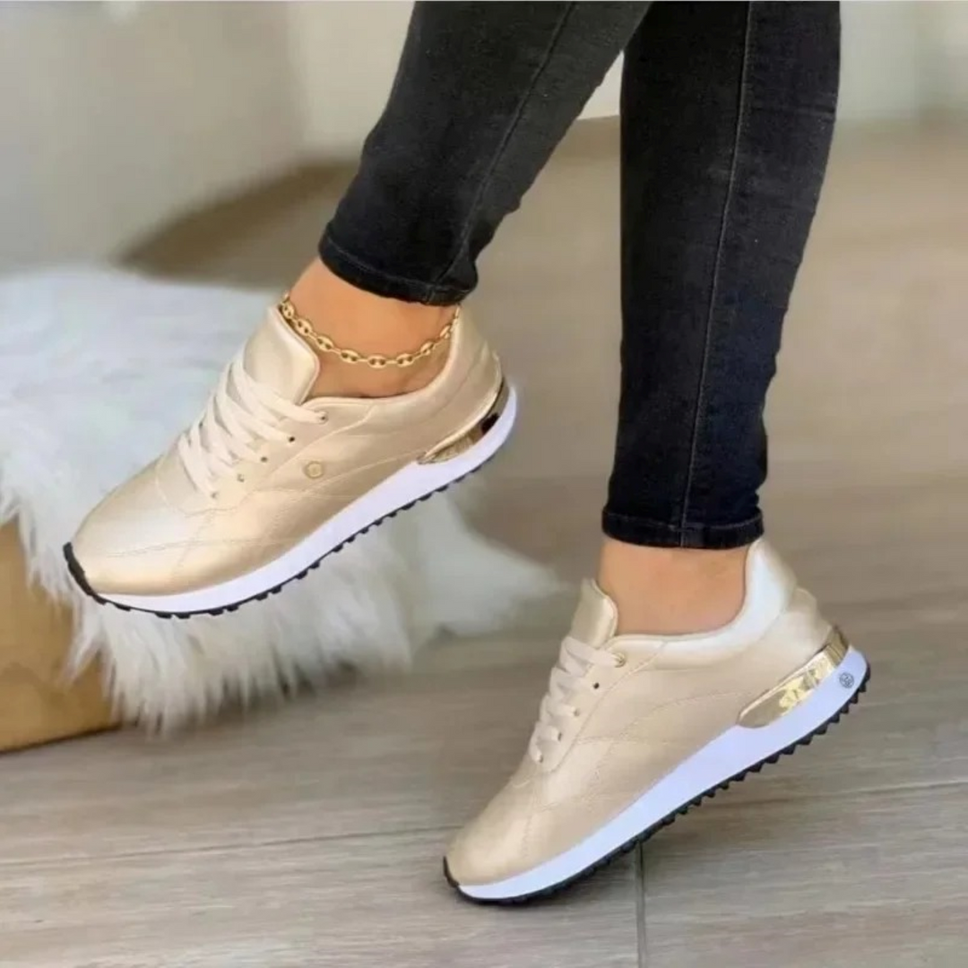 Comfortable Celia women's leather fashion sneakers for everyday wear.