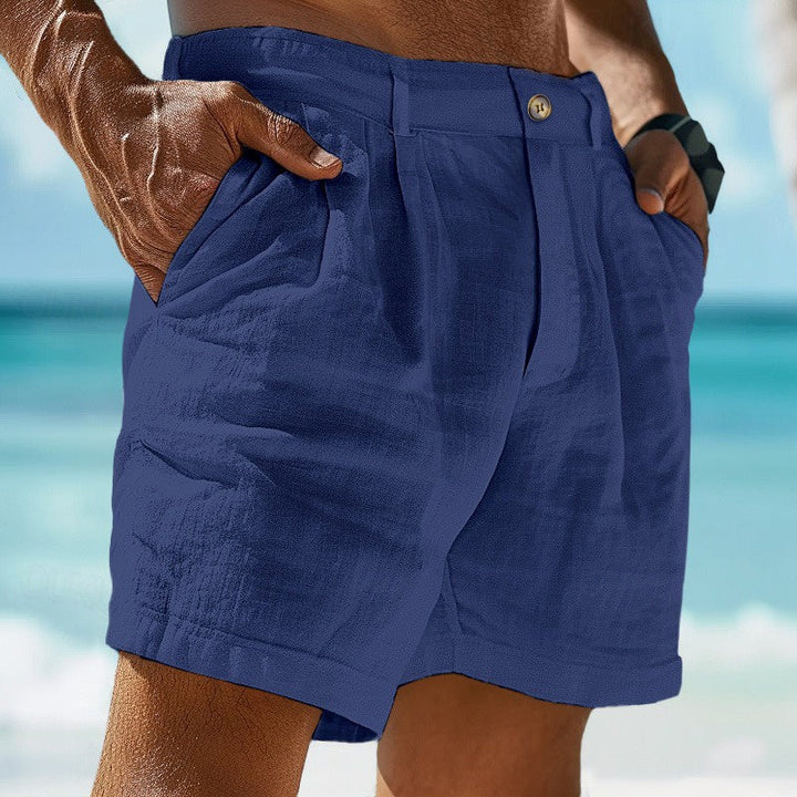 Breathable men's summer shorts, featuring a comfortable relaxed fit for ultimate warm weather comfort and casual style.