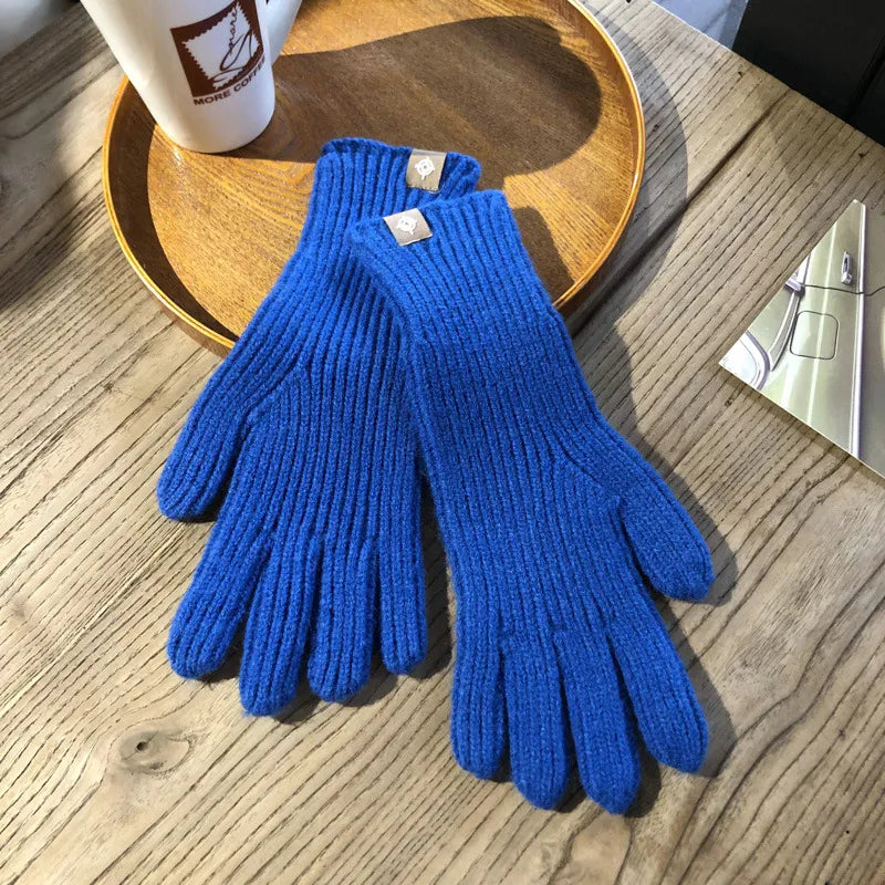 Warm cotton touchscreen gloves for women, ideal stylish winter accessories.