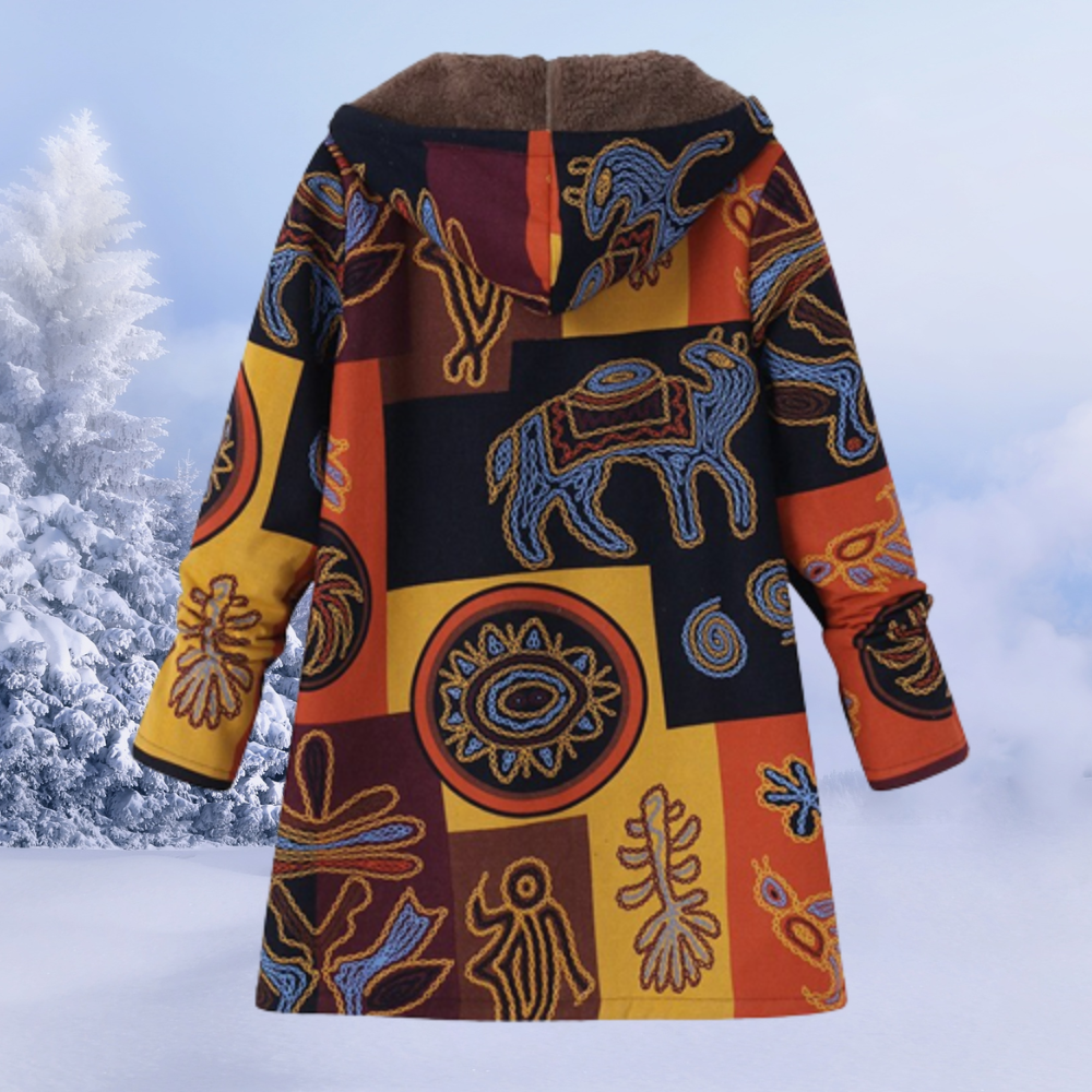 Elegant Ivy floral winter jacket for women, a comfortable and warm choice for cold weather fashion.
