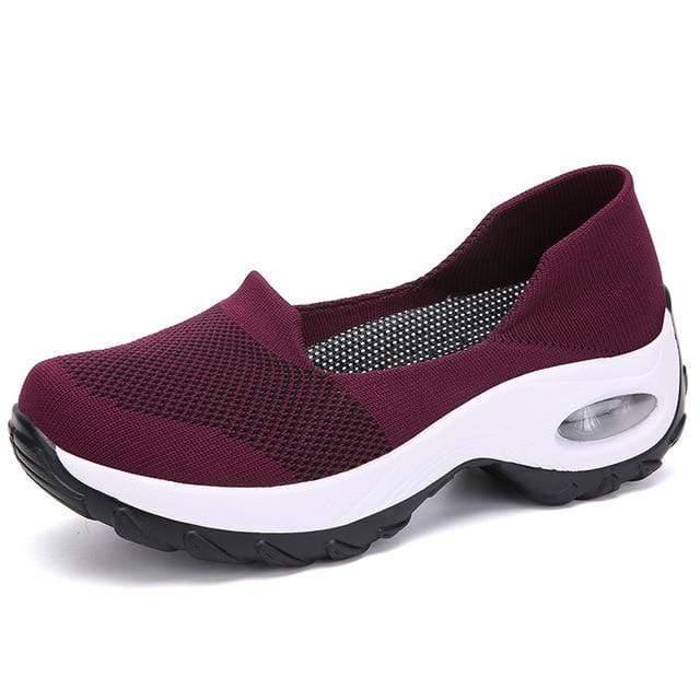 Orthopedic friendly women's sneakers, air cushioned for ultimate arch support & comfort.