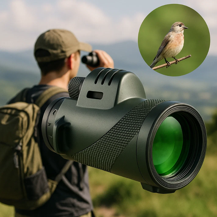 Compact 45x Ultra Zoom Monocular for HD outdoor viewing, ideal for travel and sports.