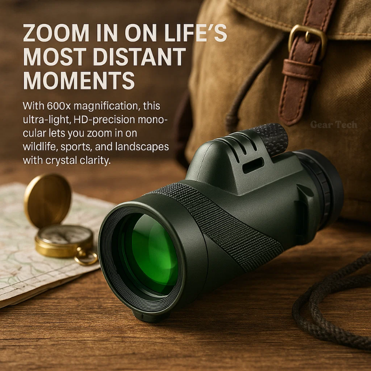 Advanced 45x Ultra Zoom HD monocular, compact optics for superior outdoor viewing and travel.
