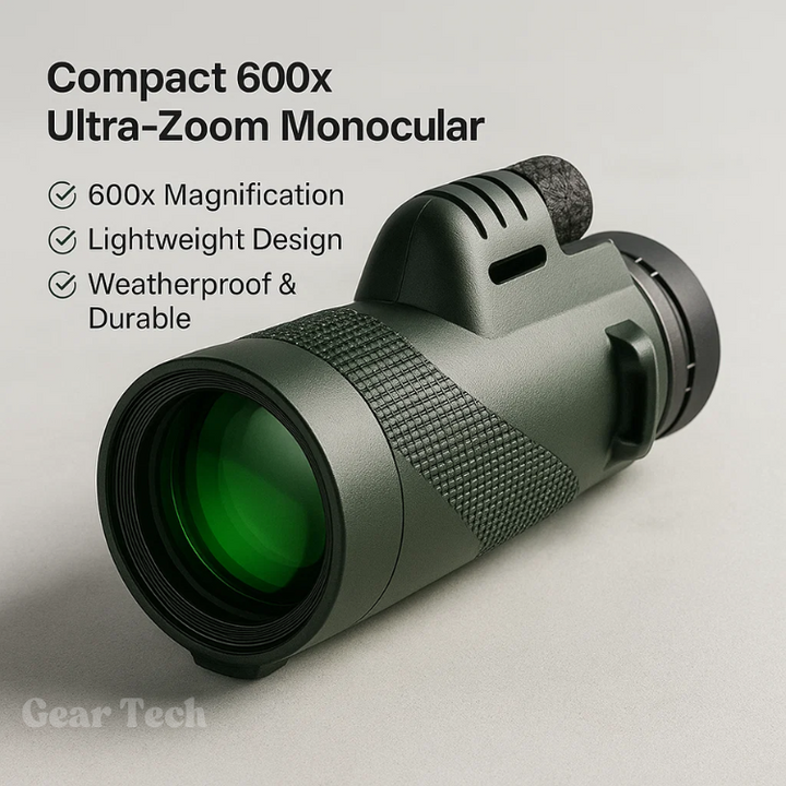 Weatherproof, compact 45x zoom monocular with HD optics, ideal for all outdoor activities.