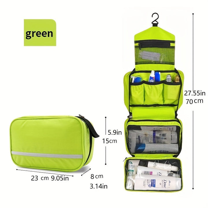 Fischer-Z bestseller green toiletry bag, lightweight and durable.