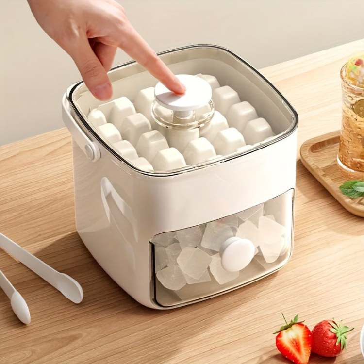 Automatic countertop ice maker, a convenient home & office gadget for fast, refreshing ice. Essential beverage cooler.