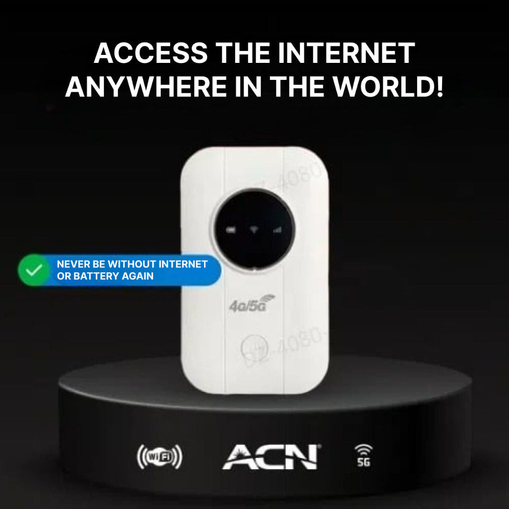 New4 portable WiFi router, ideal for travel internet & outdoor tech. Compact wireless access device for home & work.