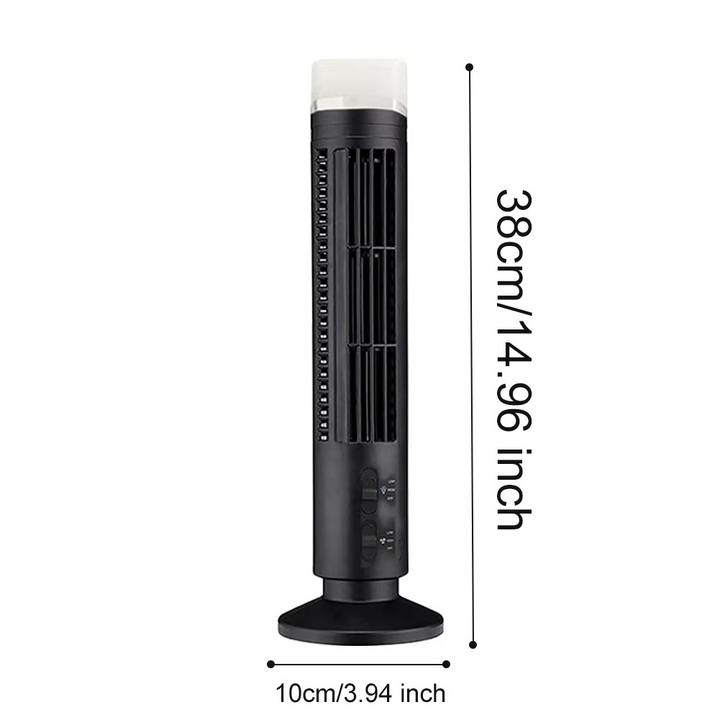 Bladeless tower fan delivers silent, powerful cooling. Perfect for quiet home or office environments.