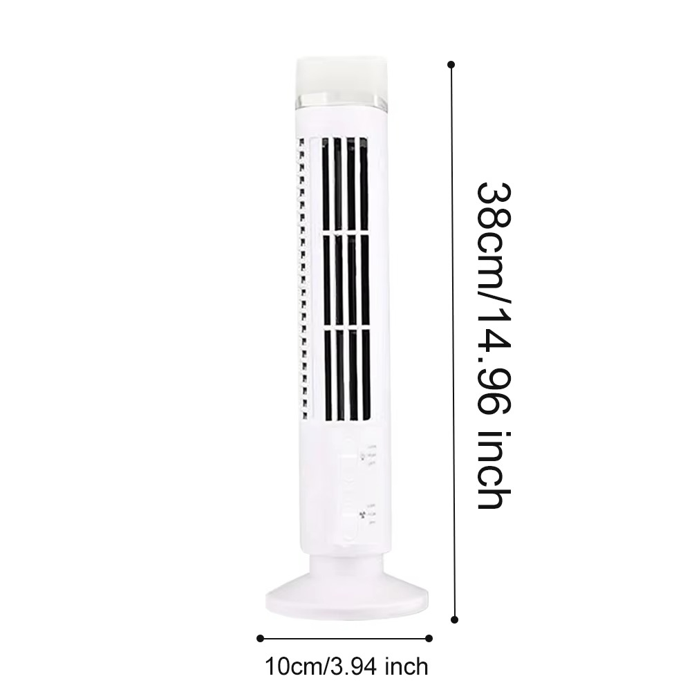Portable bladeless desk fan, compact design for efficient personal cooling in any room.