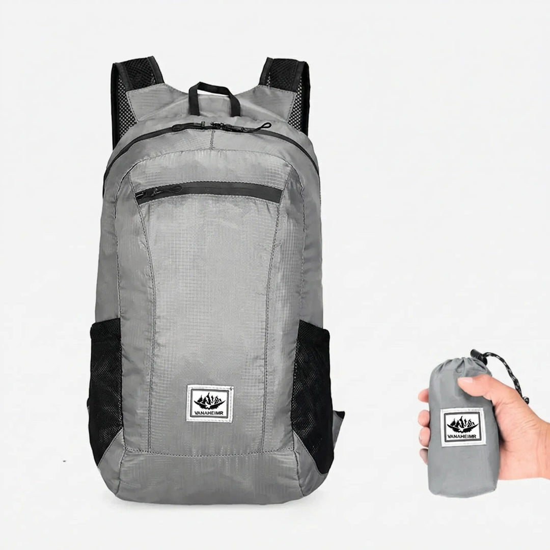 Lightweight 20L foldable daypack for travel and outdoor adventures.